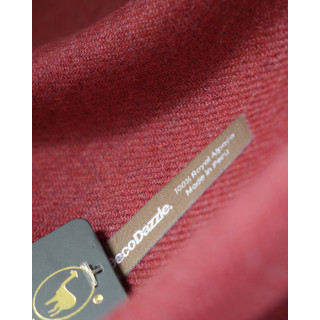 秘魯頂級皇家羊駝毛Royal Alpaca寬版圍巾披肩-酒漬蕃茄BF15