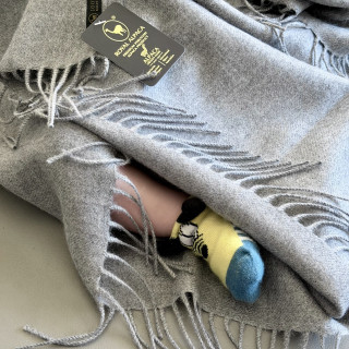 秘魯頂級皇家羊駝毛Royal Alpaca毛毯蓋毯-經典霧灰MT01