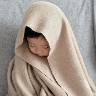 秘魯頂級皇家羊駝毛Royal Alpaca毛毯蓋毯-淺焙燕麥MT02