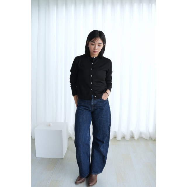【預購】秘魯頂級皇家羊駝毛Royal Alpaca開襟針織上衣外套-烏木CP03