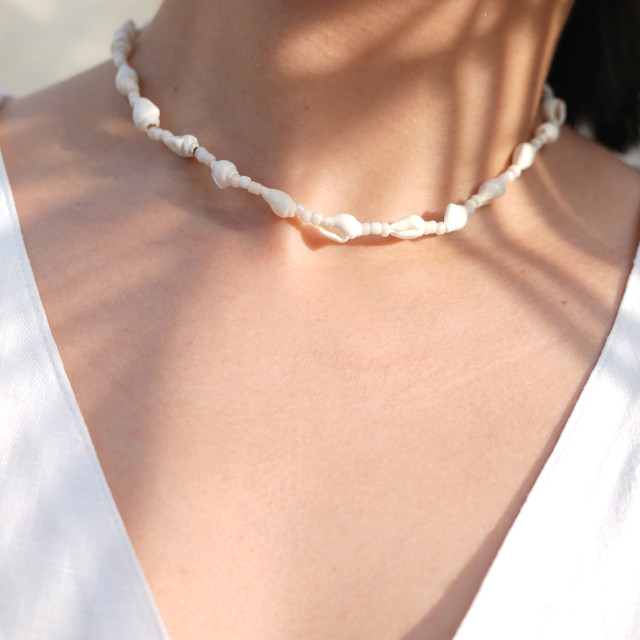 峇里島手工可調式貝殼項鍊-優雅小貝殼