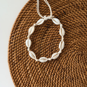 峇里島手工可調式貝殼手鍊-經典貝殼