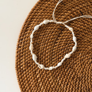 峇里島手工可調式貝殼腳鍊-優雅小貝殼