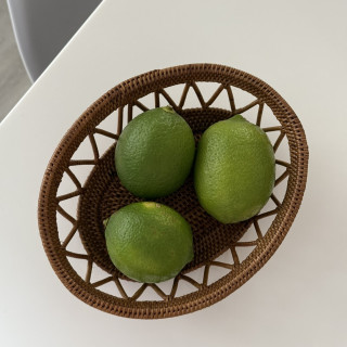 印尼手工藤編橢圓ATA單層編織籃