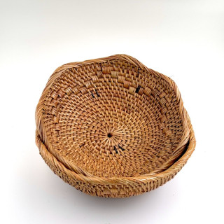 印尼手工藤編Rattan花瓣籃