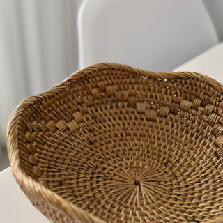 印尼手工藤編Rattan花瓣籃