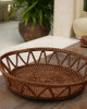 印尼手工ATA藤編圓型簍空置物籃
