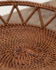 印尼手工ATA藤編圓型簍空置物籃