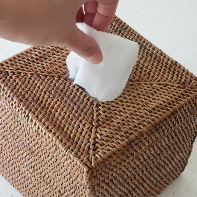 印尼手工ATA藤編方形面紙盒