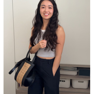 印尼手工藤編撞色兩用牛皮包-格狀編織