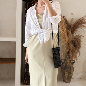 手工皮革編織隨身包