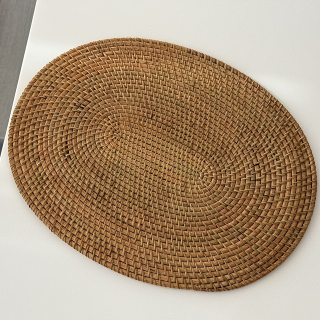 印尼手工Rattan藤編橢圓餐墊二件組