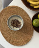 印尼手工Rattan藤編橢圓餐墊二件組
