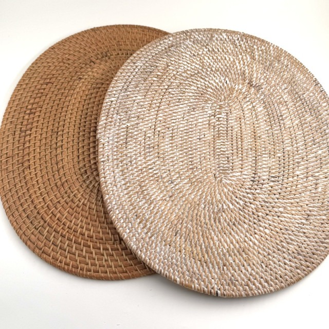 印尼手工Rattan藤編橢圓餐墊二件組