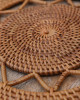 印尼手工藤編ATA圓形簍空餐墊
