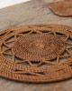 印尼手工藤編ATA圓形簍空餐墊