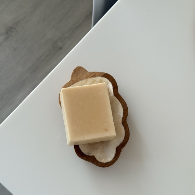 印尼手工貝殼木頭碟肥皂盒-樹