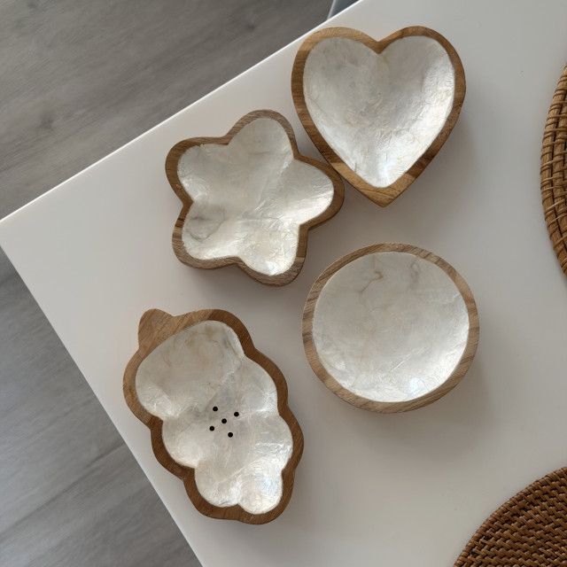 印尼手工貝殼木頭碟肥皂盒-樹