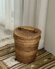 印尼手工藤編收納桶-茶棕色