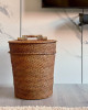 印尼手工藤編收納桶-自然藤