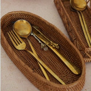 印尼手工ATA藤編橢圓長盤