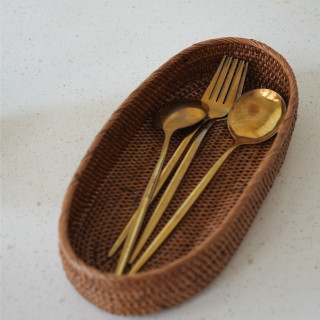 印尼手工ATA藤編橢圓長盤