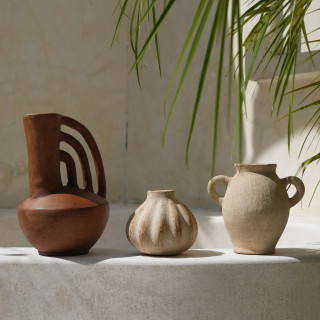 印尼手工高頸提壺陶瓶 (VA16)