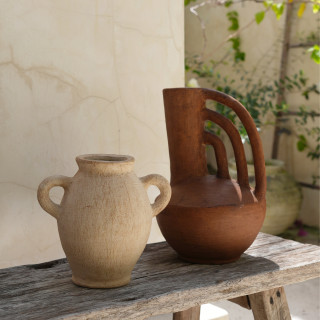 印尼手工雙耳陶壺陶罐 (VA13)