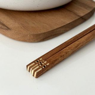 泰國手工紫檀木筷子筷套組