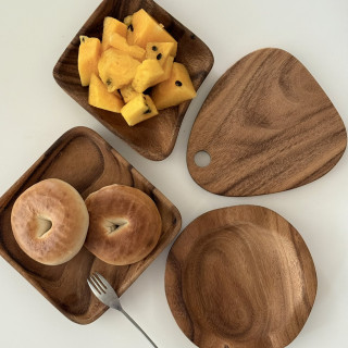 泰國手工相思木盤-曲