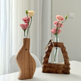 泰國手工相思木花器-河